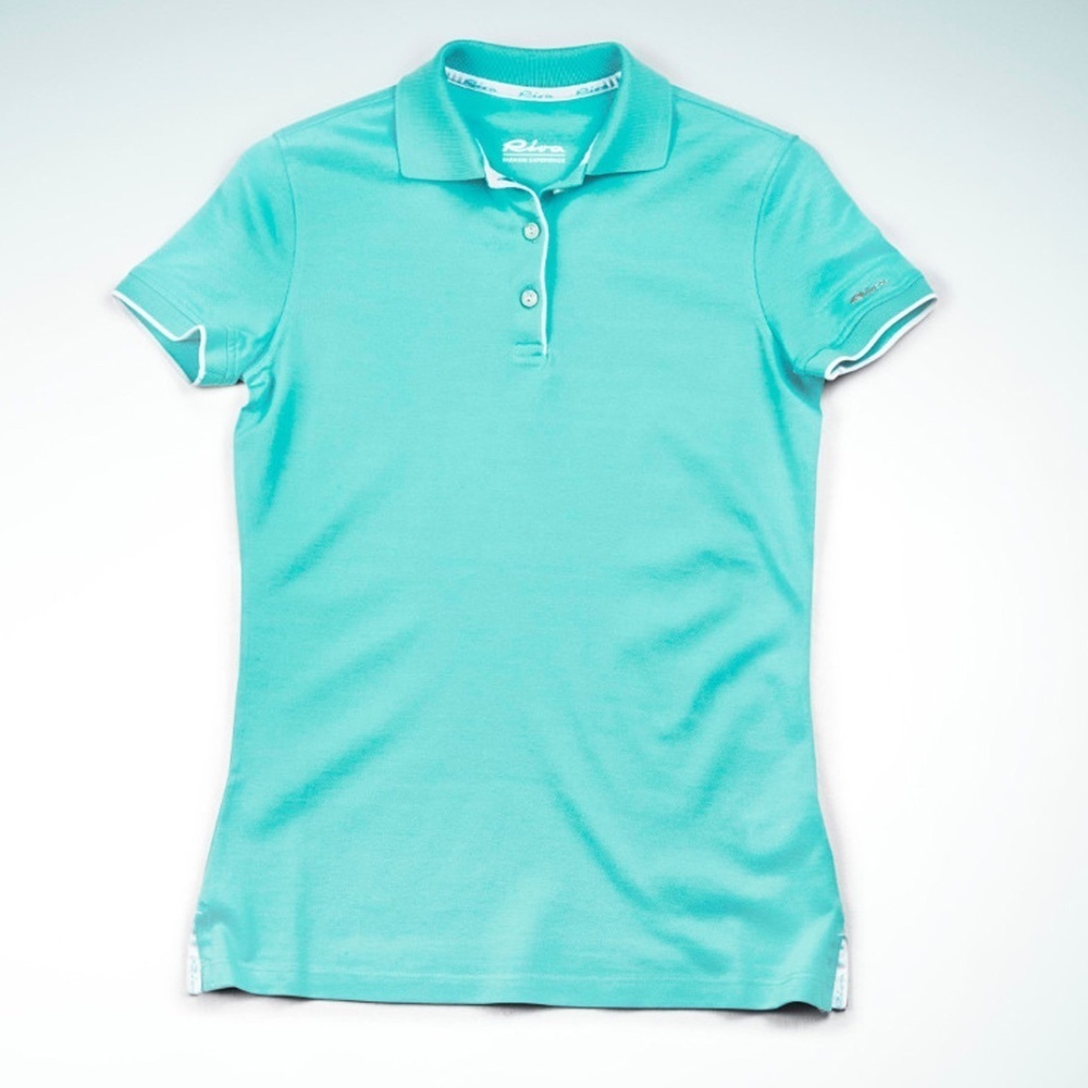 NEVER WORN RIVA Boat Brand Collared Top Unisex Turquoise Polo Top